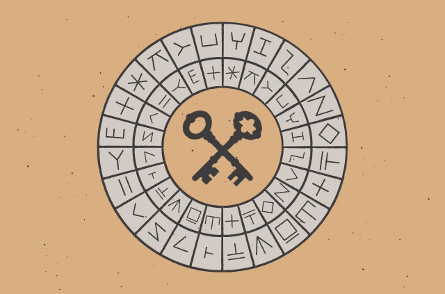 Keys inside decoder wheel.