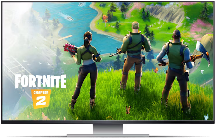 &Eacute;cran GeForce Now avec Fortnite