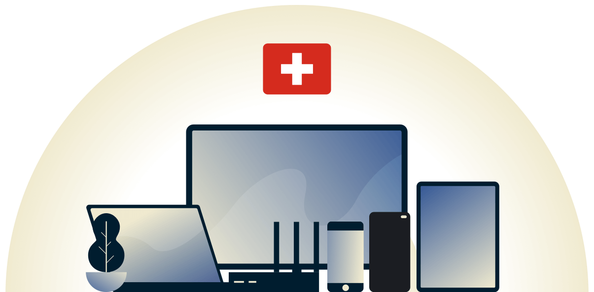 VPN pour la Suisse prot&eacute;geant une vari&eacute;t&eacute; d'appareils.
