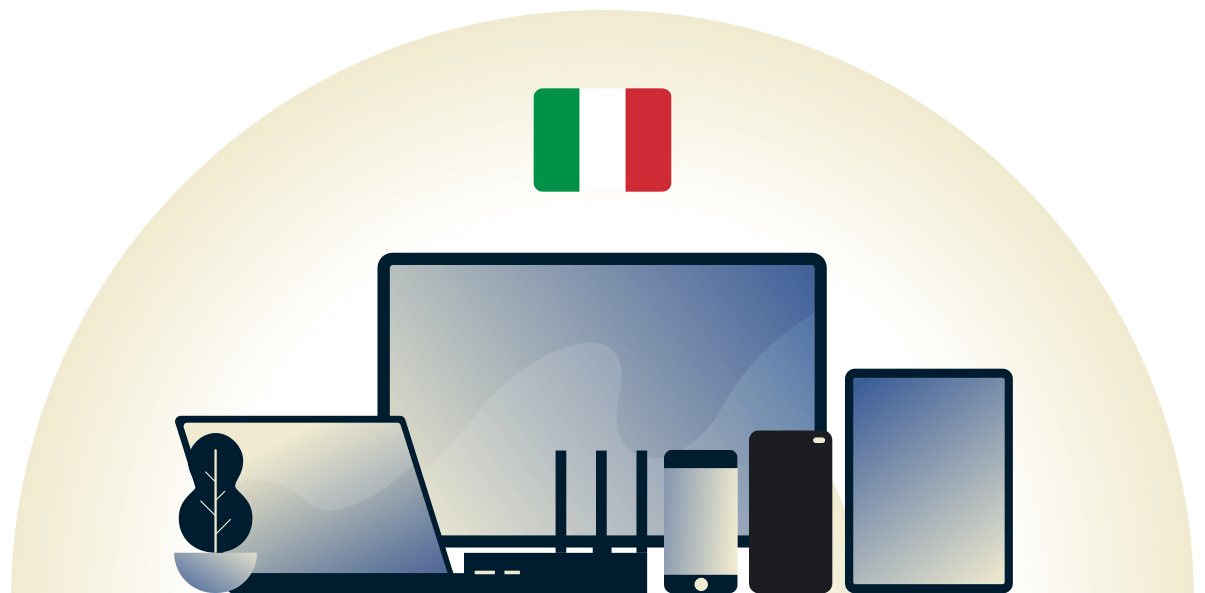Italien VPN schützt eine Vielzahl von Geräten.